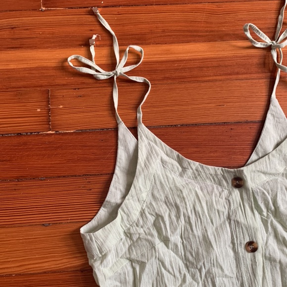 Mint linen swimsuit cover up - Picture 2 of 8